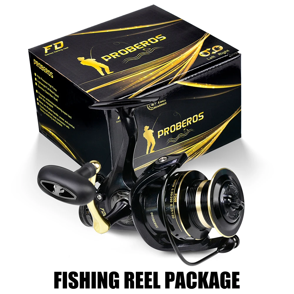 PROBEROS Fishing Reel 13kg-19kg Drag Carp Front and Rear Drag System  Freshwater Spinning Reel Water Proof FD30-60 Fishing Tackle