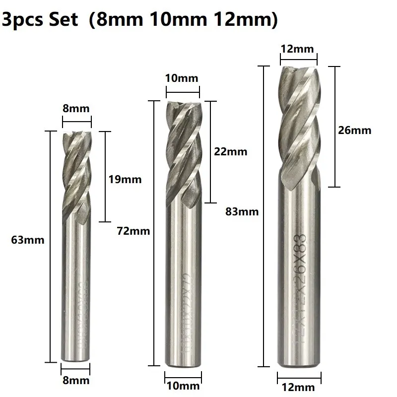 XCAN HSS Fräser 4 Flöte 1,5-12mm CNC Router Bit Spirale Ende Mühle HSS Metall Cutter CNC maschine Aluminium Fräsen Werkzeuge – Detail 4