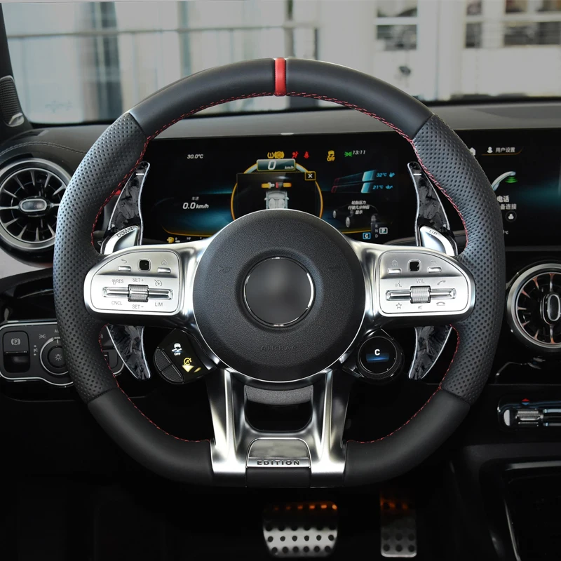 탄소 섬유 자동차 스티어링 휠 허브 패들 시프터, 메르세데스 벤츠용, 메르세데스 벤츠 AMG A35 A45S CLA45 C43 E53 G63 GLC63 GLE63 SL63 gt용, 2 피스