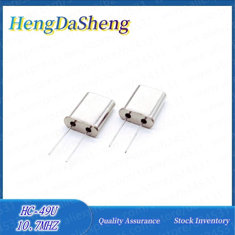 20Pcs/Lot Quartz Crystal Resonator U-type 10.7MHZ 10.7MHC-49U Passive Oscillator DIP-2