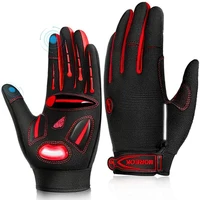 MOREOK Cycling Gloves Full Finger Bike Gloves 5MM Liquid Gel Pad Anti-Slip Shock-Absorbing Touchscreen Bicycle Gloves Men Women 1