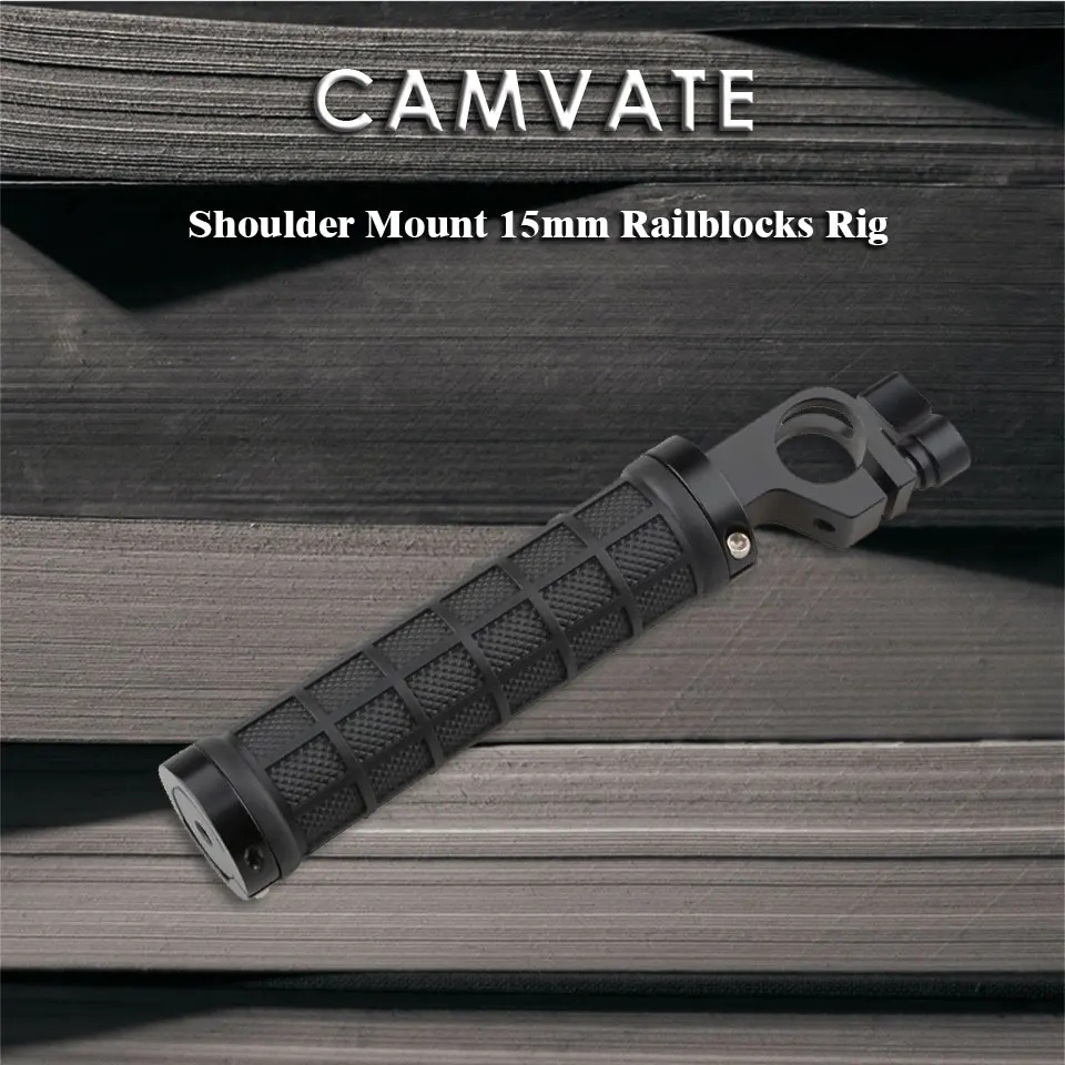 Rubber Camera Rod Handle Grip with 19mm Rod Adapter For DSLR Camera Shoulder Mou