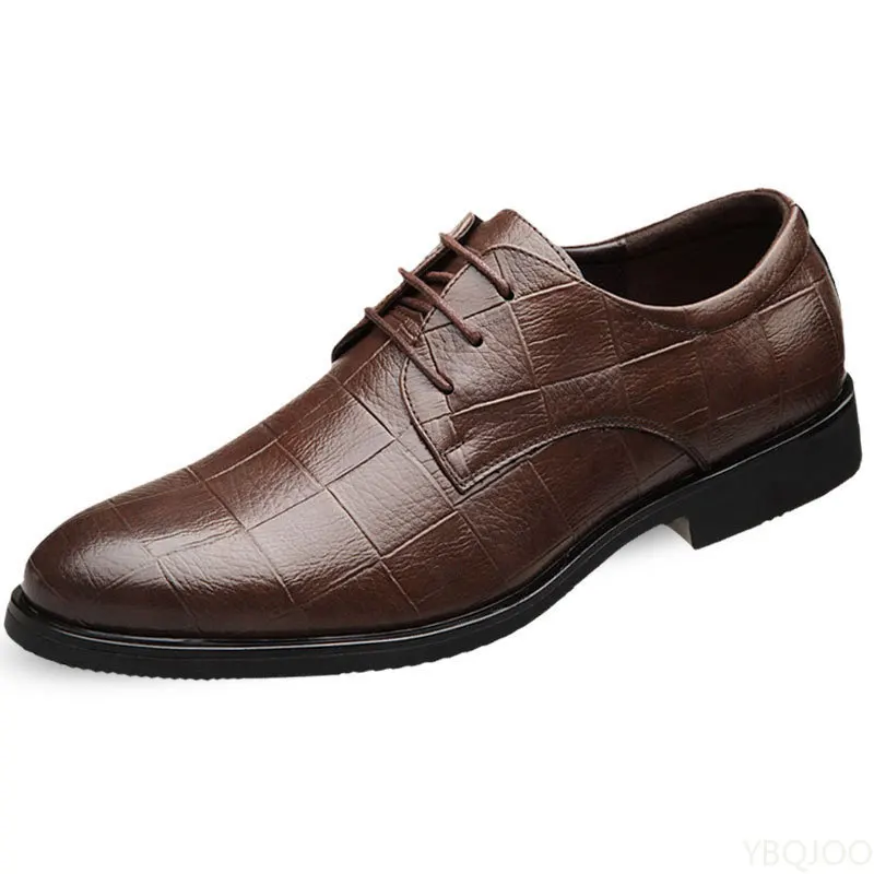 New Mens Business leather Shoes Soft soled comfortable formal shoe Casual versatile work footwear Fashion light Male shoes Homme 6
