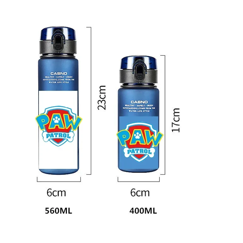 Cartoon Paw Patrol Chase Sports Water Bottle Outdoor Water Bottle Plastic Portable Water Cup Boys Girls Children 400ml or 560ml 4