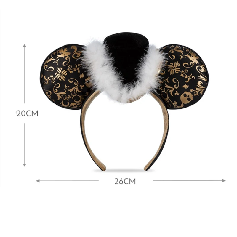 Disney Mickey Mouse February Pirate Headband 2022 New Cartoon EARS COSTUME Headband Cosplay Plush Adult/Kids Headband Gift Baby Accessories best of sale