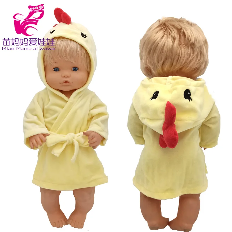 16" Nenuco Doll Hooded Fur Bathrobe Ropa Y Su Hermanita 40 Cm Reborn Baby Doll Toy Clothes