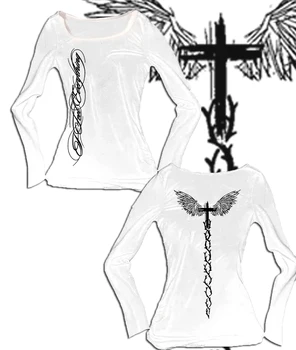 Baby Tees Y2k Clothes Women Woman Clothing Harajuku Kawaii Goth Emo Women's Cropped Trashy Y2k 2000s Tops Spring Woman Kpop 1