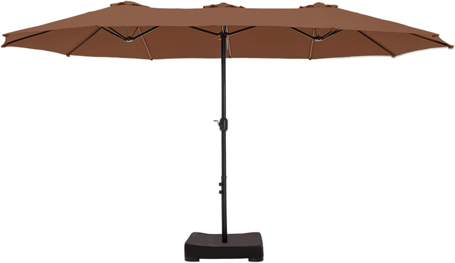 

MFSTUDIO 15ft Double Sided Patio Umbrella with Base Included, Outdoor Large Rectangular Market Umbrellas with Crank Handle