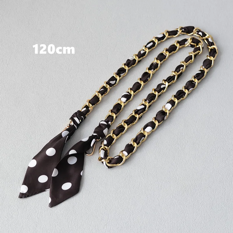 Neue Modische Frühlings-Handtaschenaccessoires: Abnehmbare Lange Ketten, Blumenmuster-Seidenriemen für Damen, DIY-Ketten-Taschengriffe – Detail 13