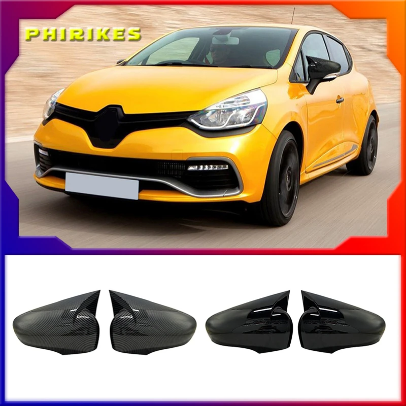 Cubierta de espejo lateral Bat para coche, accesorios RS GT brillante, Piano negro, Tuning, de murciélago deportivo, Para Clio 4 IV 2012 2020, Renault| | - AliExpress