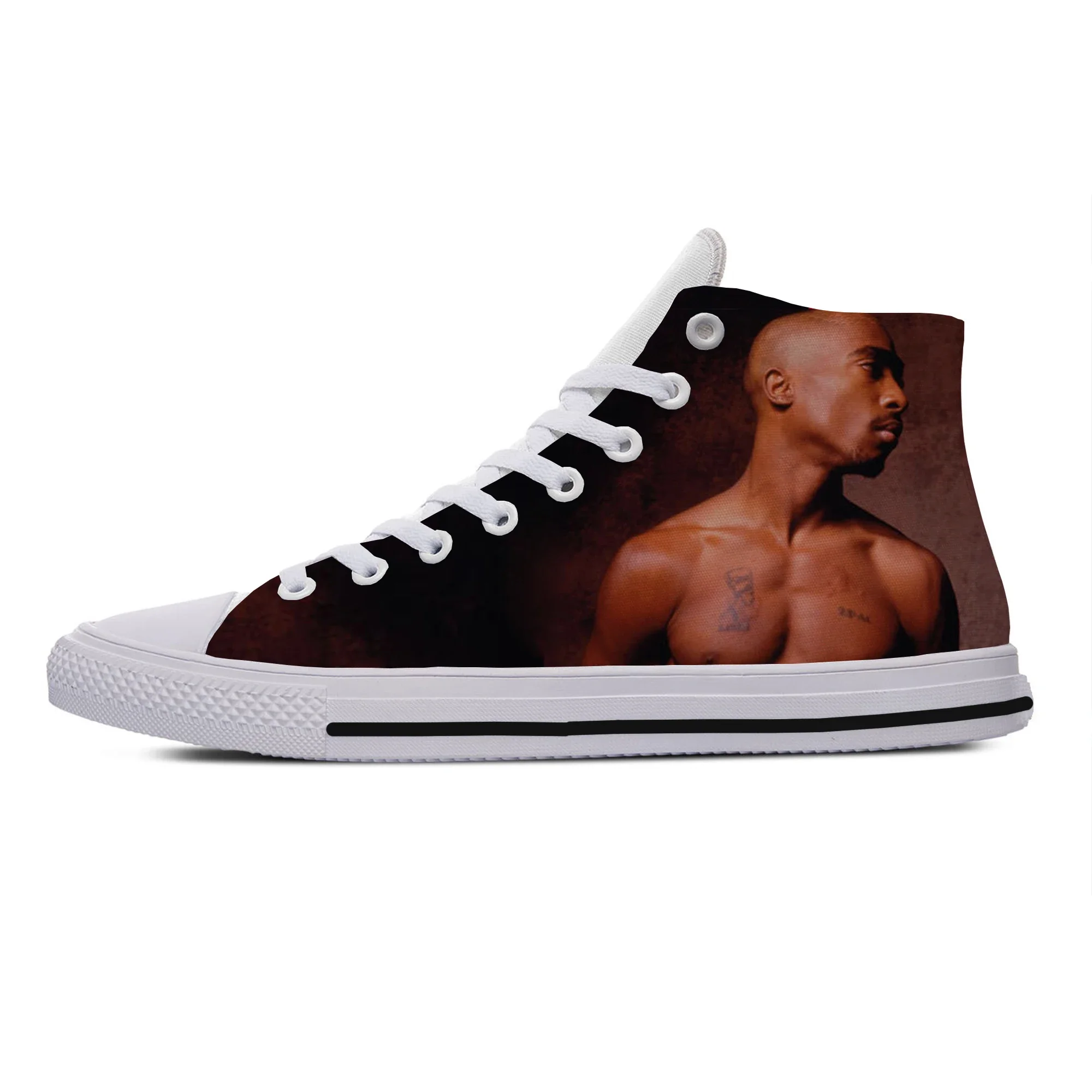 Hot Cool Fashion Hip Hop New Summer High Quality Sneakers Casual Shoes Men Women 2pac Tupac All High Help Classic Board Shoes