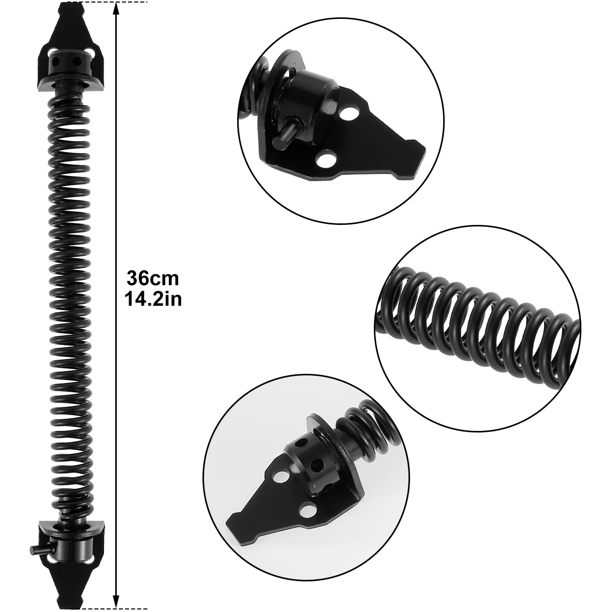 8in Automatic Closing Gate Tension Spring Rust-Proof Carbon Steel Door Automatic Closer for Heavy Duty Wooden Gate Fence door closer
