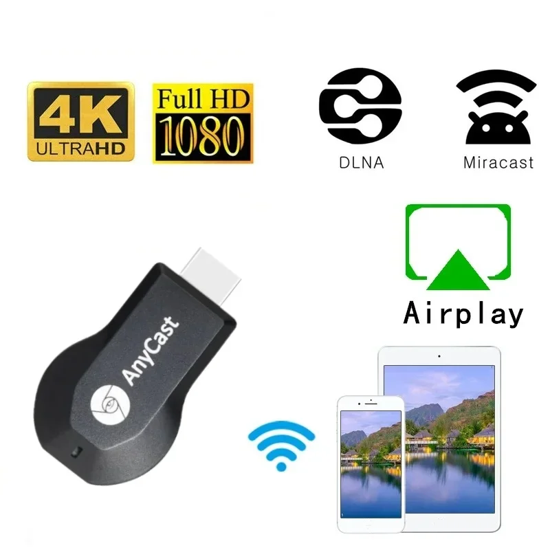 1080P M2 Wireless WIFI Display HDMI-Compatible TV Dongle Receiver for DLNA Airplay Miracast for Any Cast for IOS Android Phone