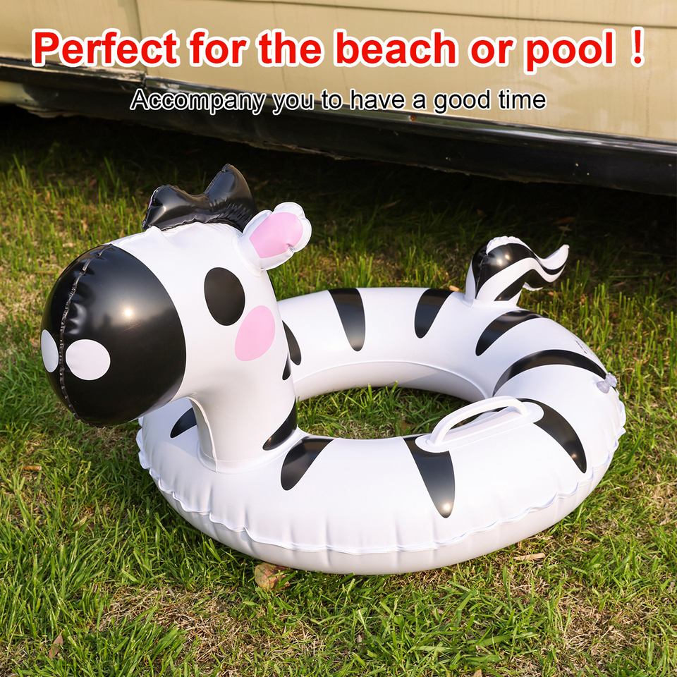1PC Zebra Shaped Pool Floats, Simple And Thick Floating Ring For Adults In Summer, Suitable For Beach Parties