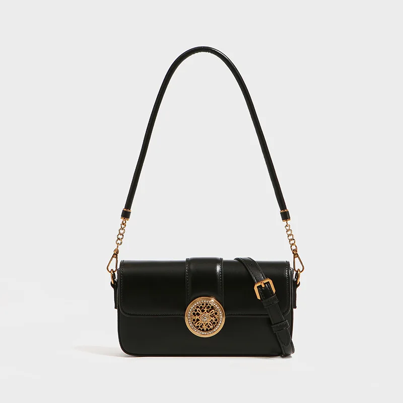 Jenny&Dave French Shoulder Messenger Bag Women Fashion Ladies Elegant Leather Underarm Bag Women Solid Color Party Bag