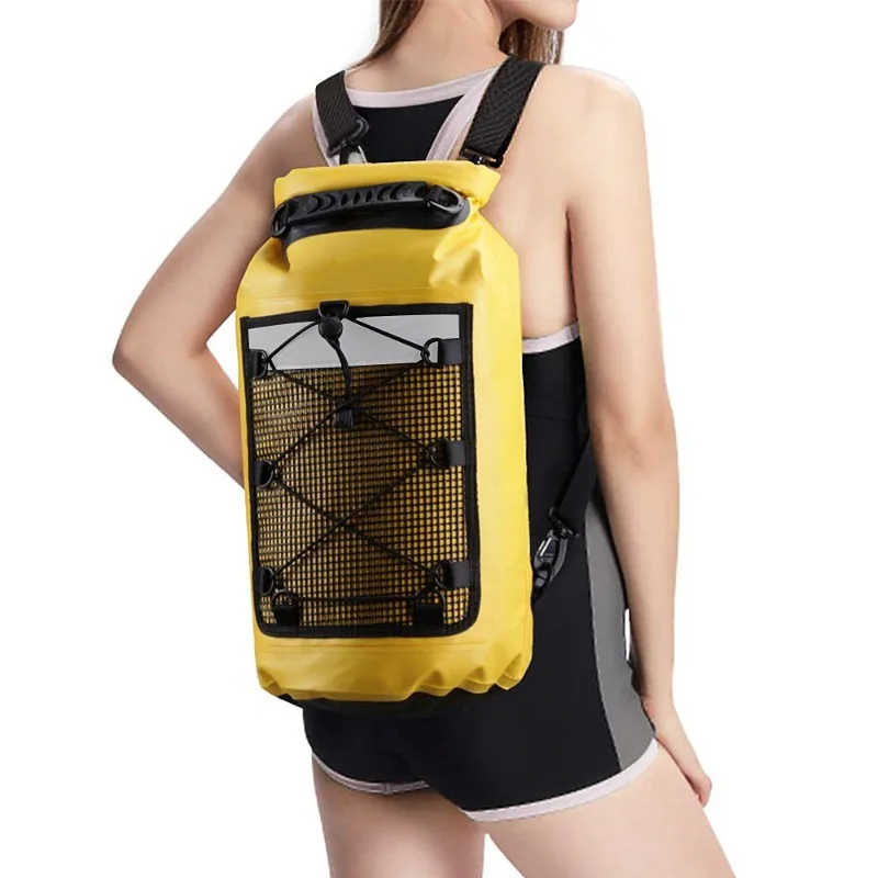 Beach  Outdoor Waterproof Bag Camping Rafting Swimming Creek Mesh Bag Large Capacity 20L