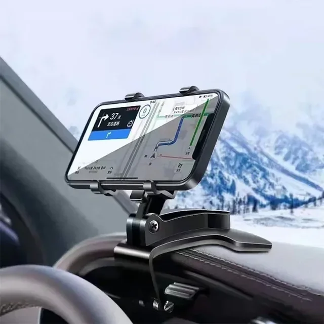 Car Phone Holder Stand 360 Degree Rotation Dashboard Car Clip Mount GPS Bracket Mobile Phone Holder Universal Cellphone Support 2