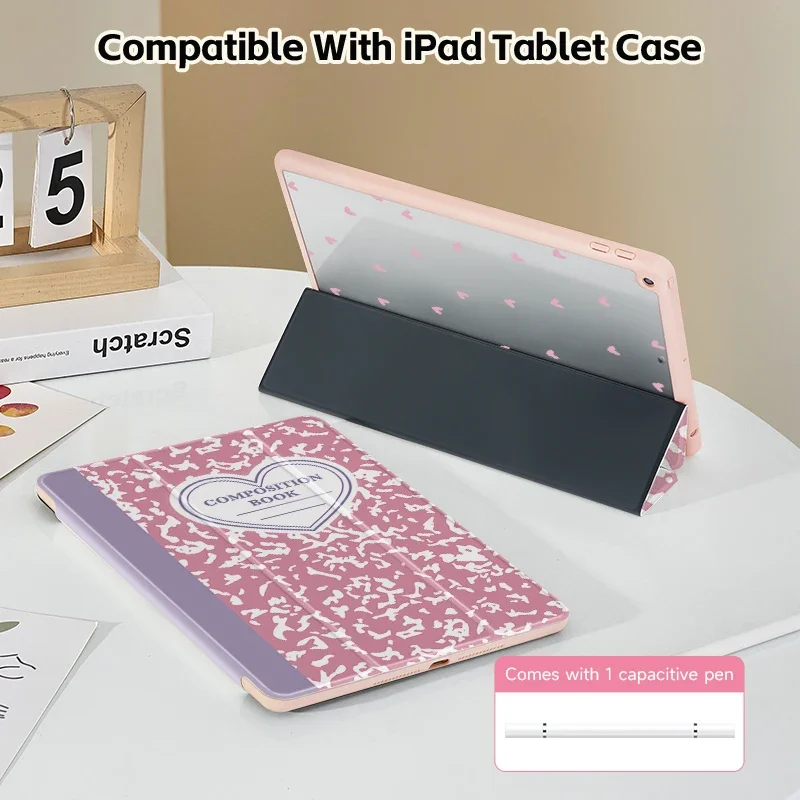 Versatile iPad Case with Sleep/Wake Feature and Pen Slot - Double-Sided Printing Design