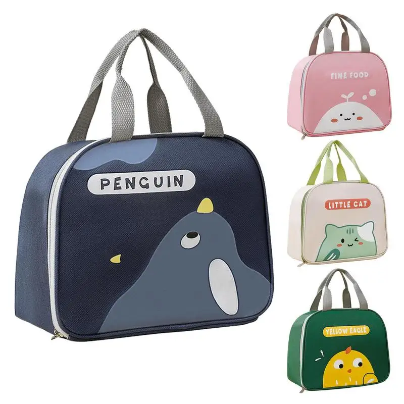 

Cute Lunch Bag For Girls Thermal Insulated Lunch Box Bags Reusable Leakproof Cooler Tote Cartoon Pattern Bento Bag For Adult Kid