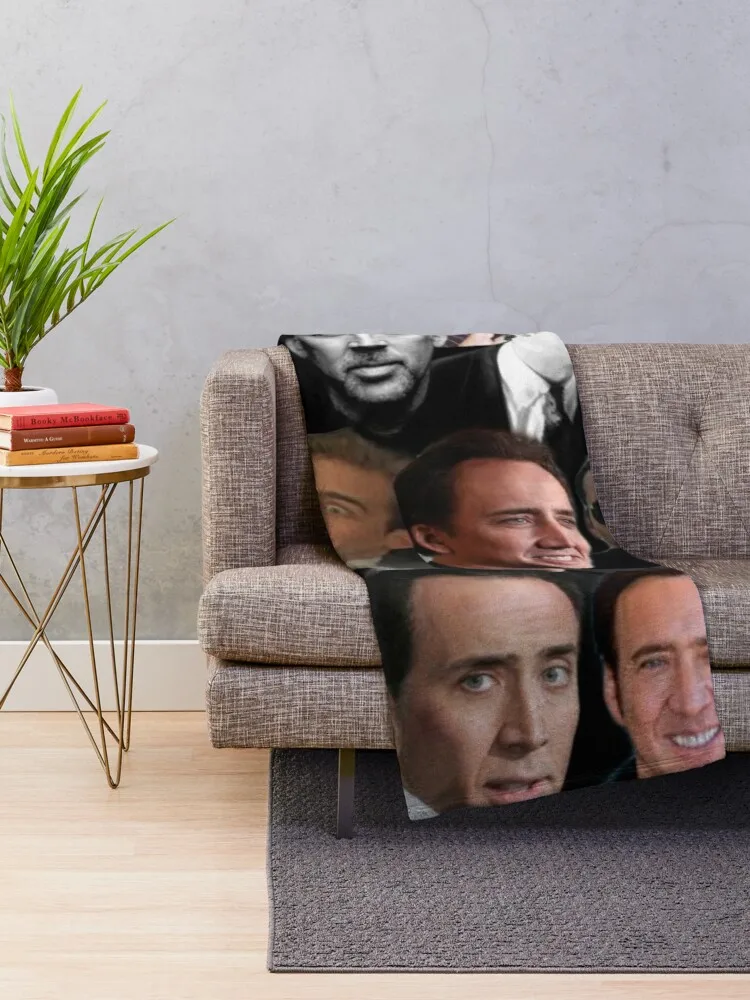 nicolas cage colllage Throw Blanket Luxury Brand Blanket Giant Sofa Blanket