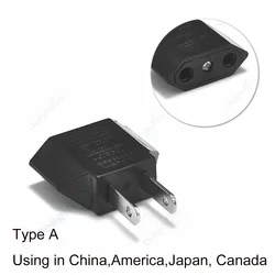 Universal Travel Power Adapter for EU Sockets - Compact Plug Converter for American to European Outlets