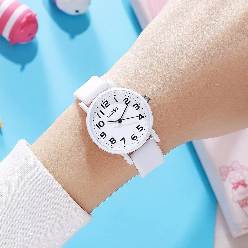 Retro Little Candy Women's Watch Student Silicone Tape Quartz Watch