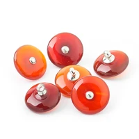 12mm Natural Stone Agate Shank Buttons Vibrant Onyx Round Gemstone Button for Scrapbooking DIY Sweaters Home Sewing Accessories 1