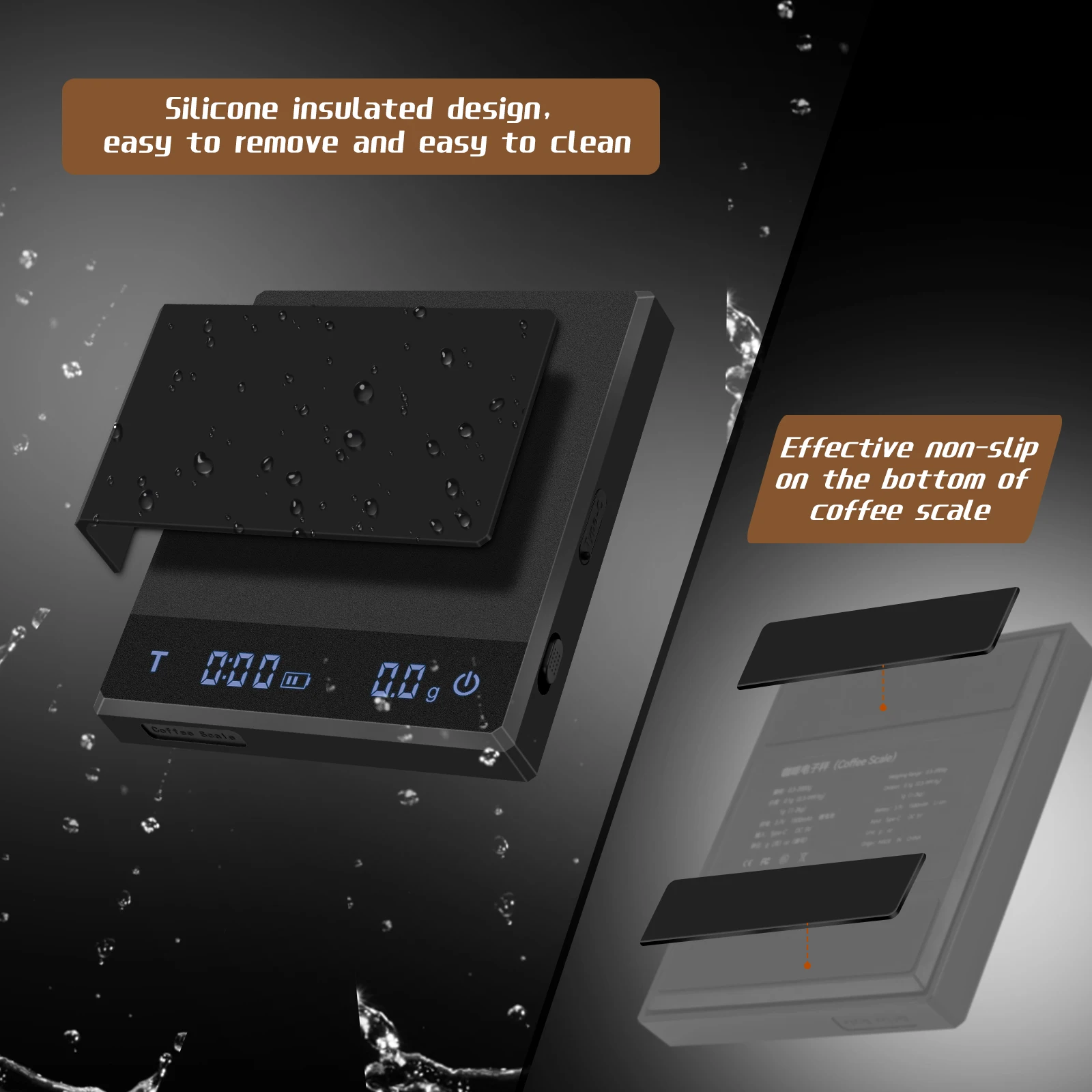 ميزان القهوة الرقمي IKAPE V1 مع مؤقت دقيق 0.1 جرام...