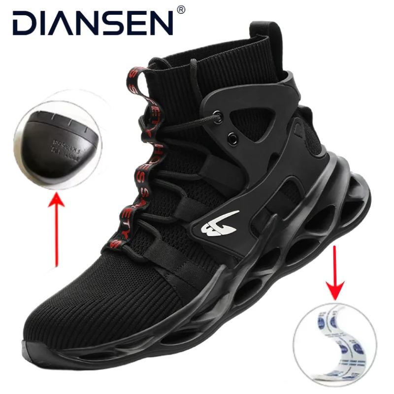 Men's Steel Toe Safety Boots with Kevlar Midsole Protection - Anti-Puncture, Anti-Smash, Non-Slip Industrial Work Boots