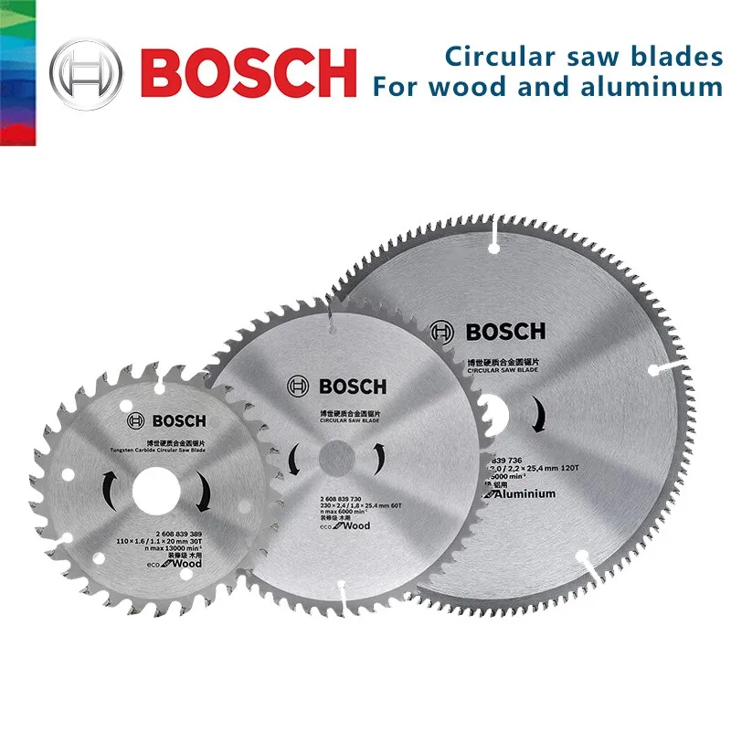BOSCH Saw Blade 4/6/7/9/10/12 inch 20/30/40/60/80/100/120 Teeth