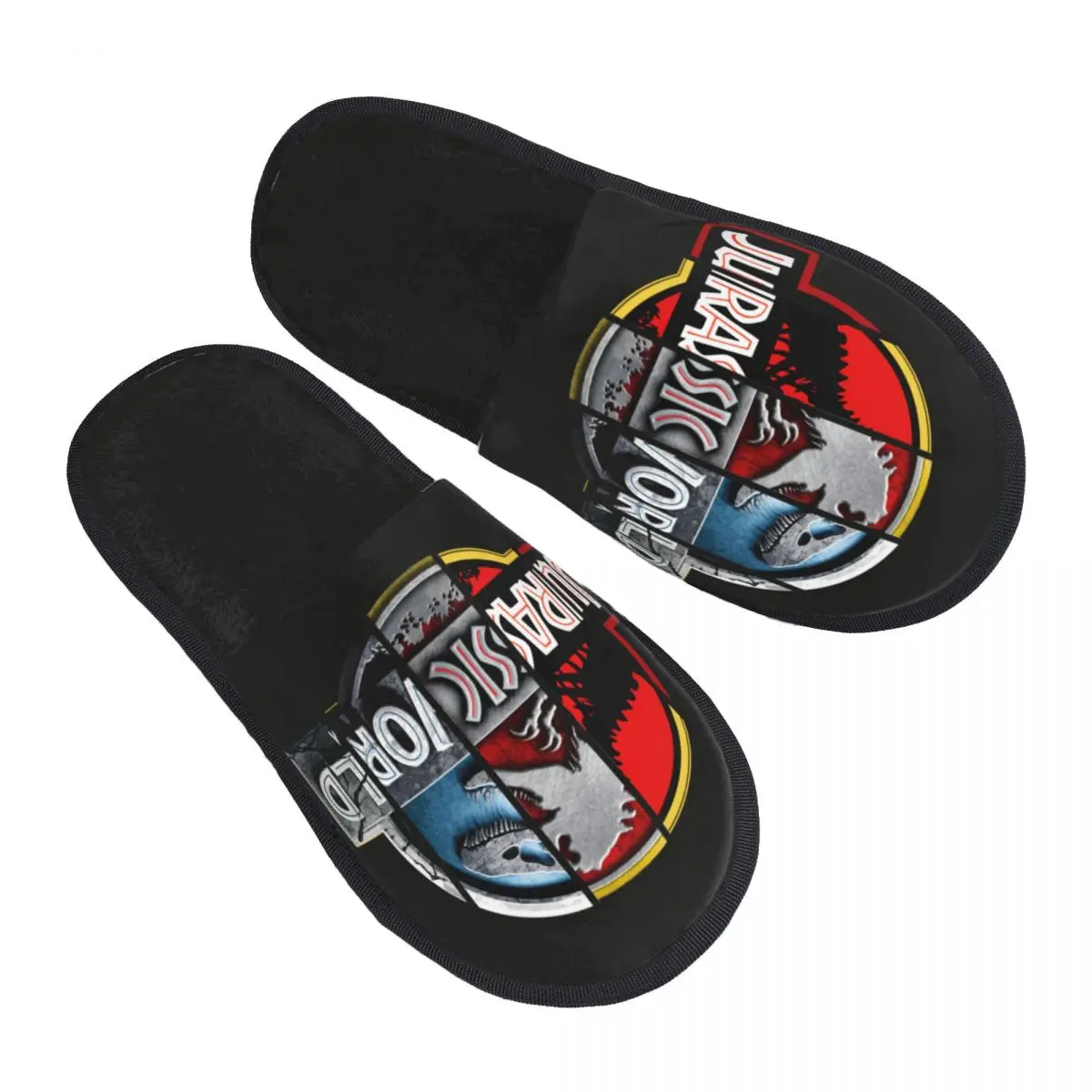 

Jurassic World Park Comfort Scuff Memory Foam Slippers Women Dinosaur Film Spa House Shoes