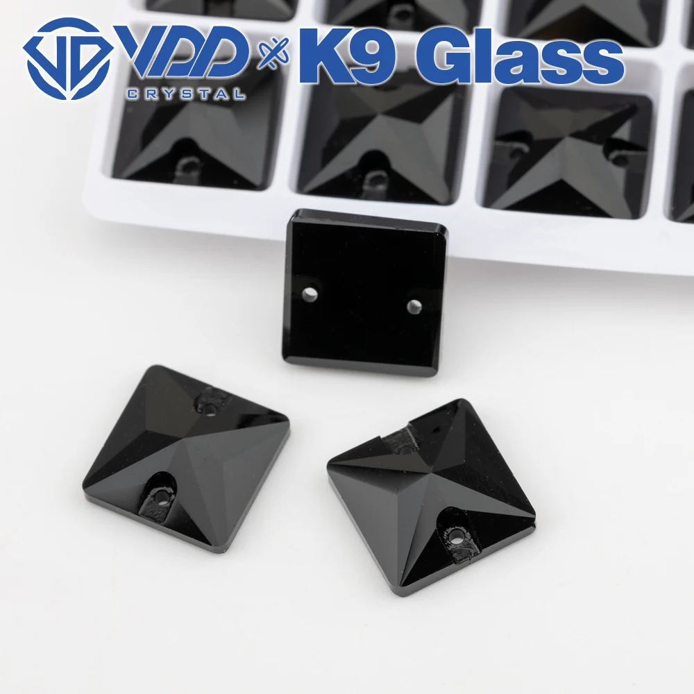 VDD Quadratische Mehrfarbige Hochwertige K9 Glas-Nähsteine Kristall Flachsteine zum Aufnähen für DIY-Kleidungsdekorationen – Detail 7