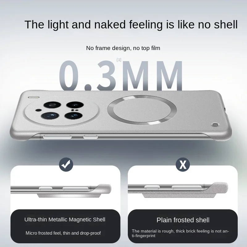 Luxury Ultra Thin Metallic Frameless Magnetic Case - Fashionable Protective Cover