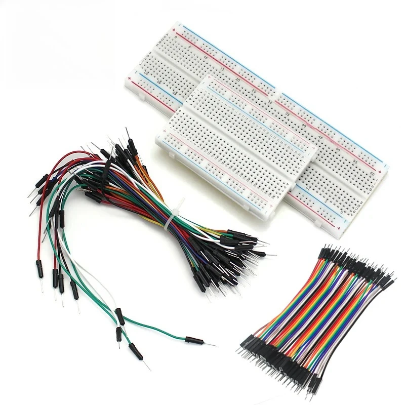 MB102 Breadboard ZY-204 400 Tie Point Solderless PCB Test Bread board Dupont Line Kit 20/40Pin 10/15/20cm Diy Electronic Kits