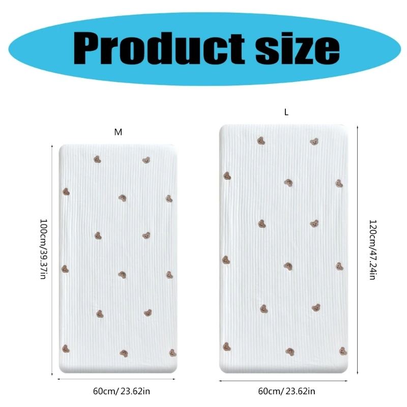 Baby Fitted Crib Sheet Quilted Embroidered Cotton Sheet for Standard Baby Crib and Mattress Nursery Bedding