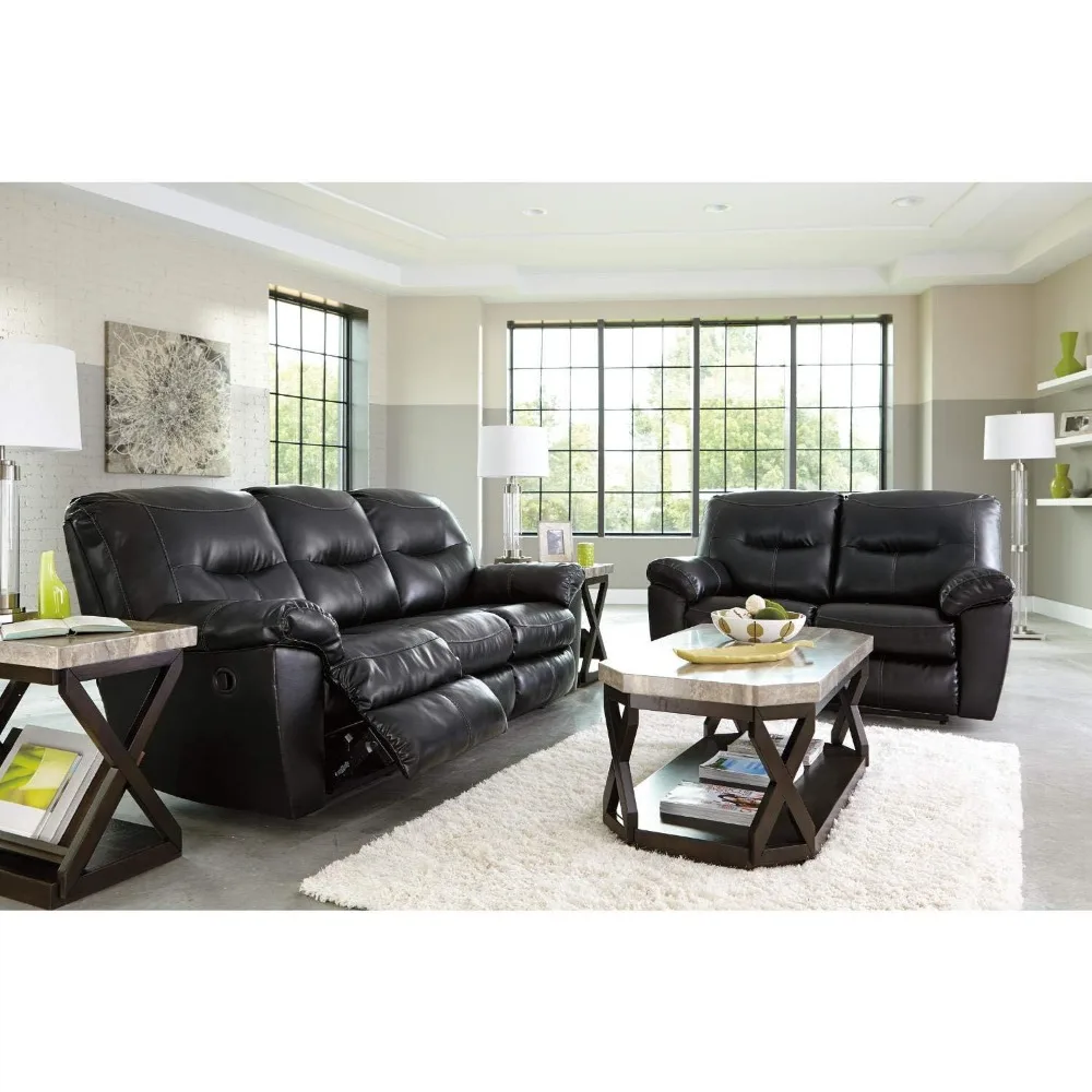 Includes Coffee Table and 2 End Tables Furniture Radilyn Faux Marble 3-Piece Table Set Gray & Brown Full Coffee Corner Mesas