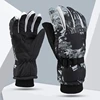 Winter Ski Gloves Warm Thermal Men Women Thickened Cotton Waterproof Non-Slip Warm Riding Outdoor Graffiti Snowboard Cycling 3