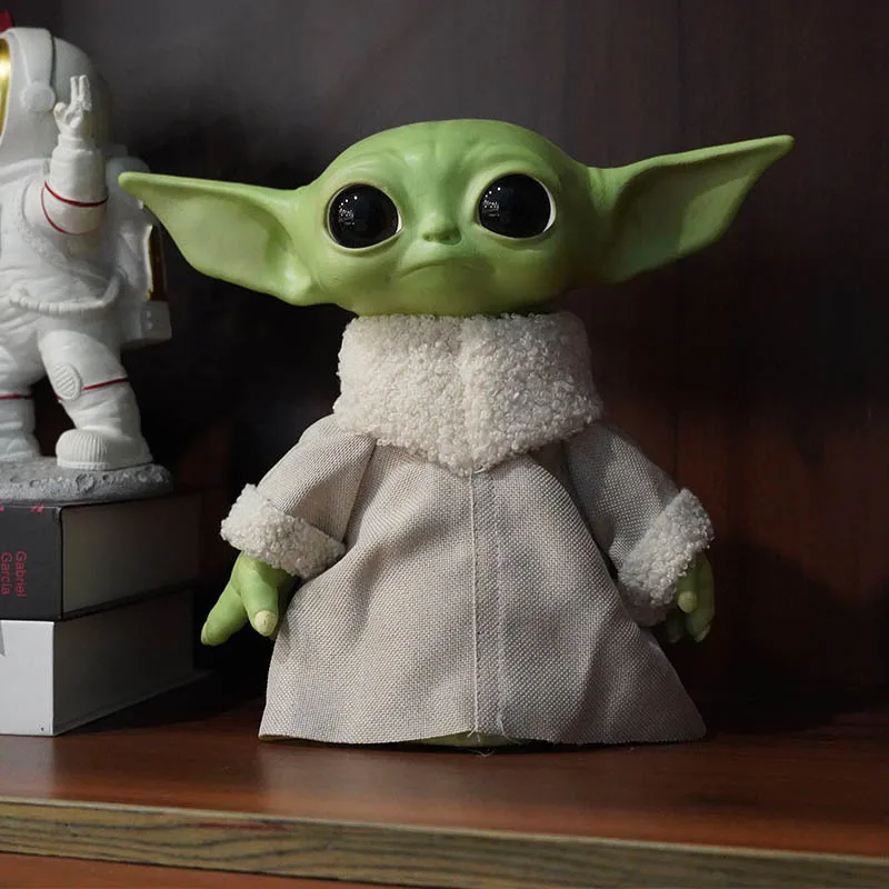 

New Yoda Figure 23cm Grogu Action Figure Baby Yoda Electric Version Doll Star Wars Fans Anime Plush Doll Children Gifts Toys