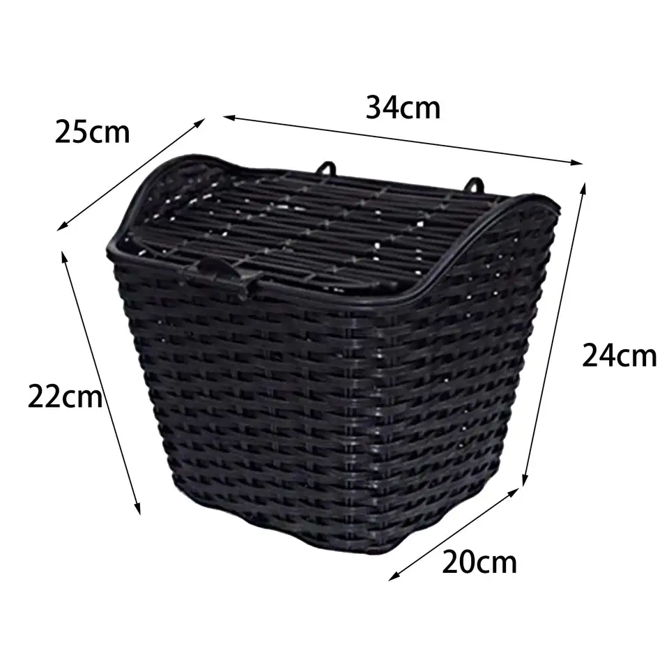 Cestino Posteriore Per Bicicletta Con Copertura Impermeabile E Rete - 43x33x15 Cm, Portata 110 Libbre, Per Bici Elettriche