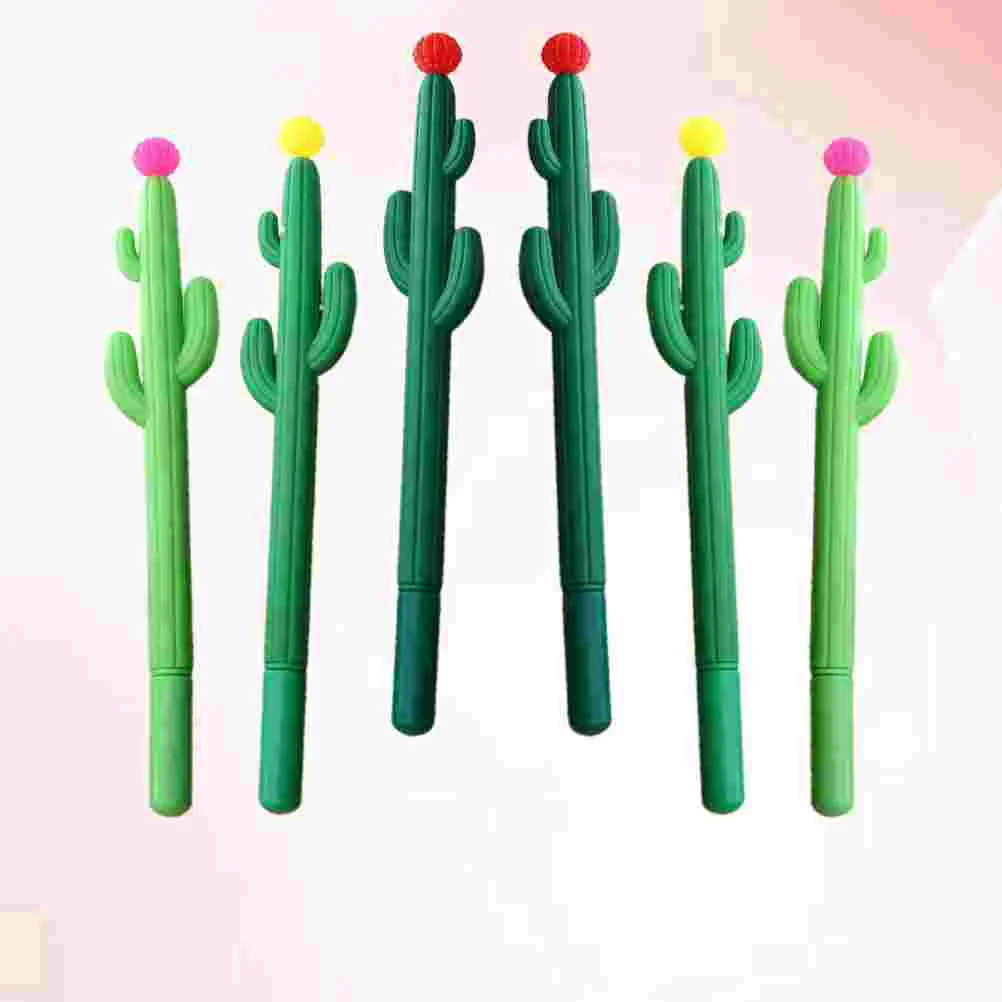 

10pcs Cactus Ballpoint Pen Plant Pen Student Writing Pen Signing Pens Student Stationery Supplies Gel Pen for School (Random