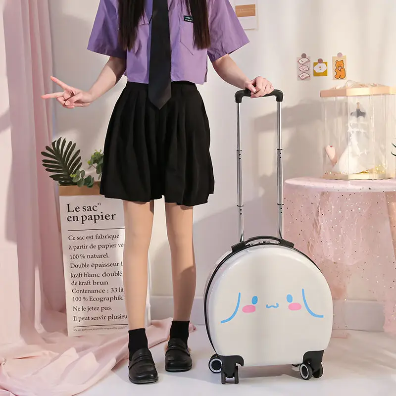 New Kuromi Suitcase Kawaii Sanrio Cinnamoroll Mymelody Cartoon Large