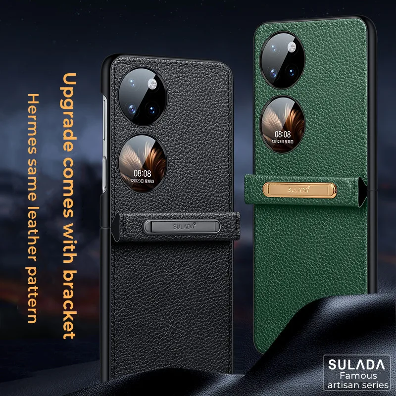 For Huawei P60 Pocket Case SULADA Master Leather Support Protection Hard Case For P50 Pocket folding case mate 50 40 case