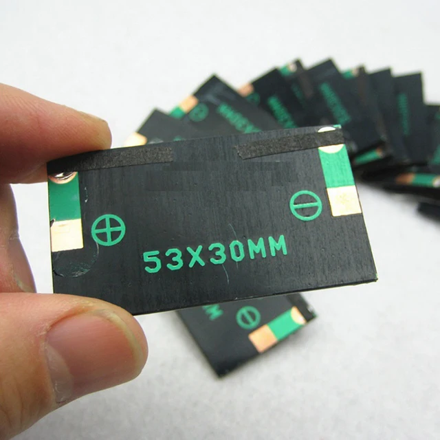 10Pcs/Lot 53x30mm 5V 30mA Solar Panel Micro Mini Small Power Solar Cells Panel DIY Electronics Sun Panel Accessories New 5