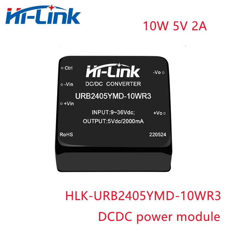5pcs/Lot DC-DC Isolated Module 9-36V Input 5V 2A Output Step Down Converter Power Supply URB2405YMD-10WR3