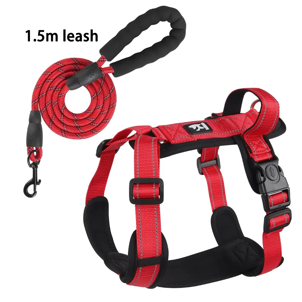 Reflective Adjustable Dog Harness with Handle - Easy Control Vest