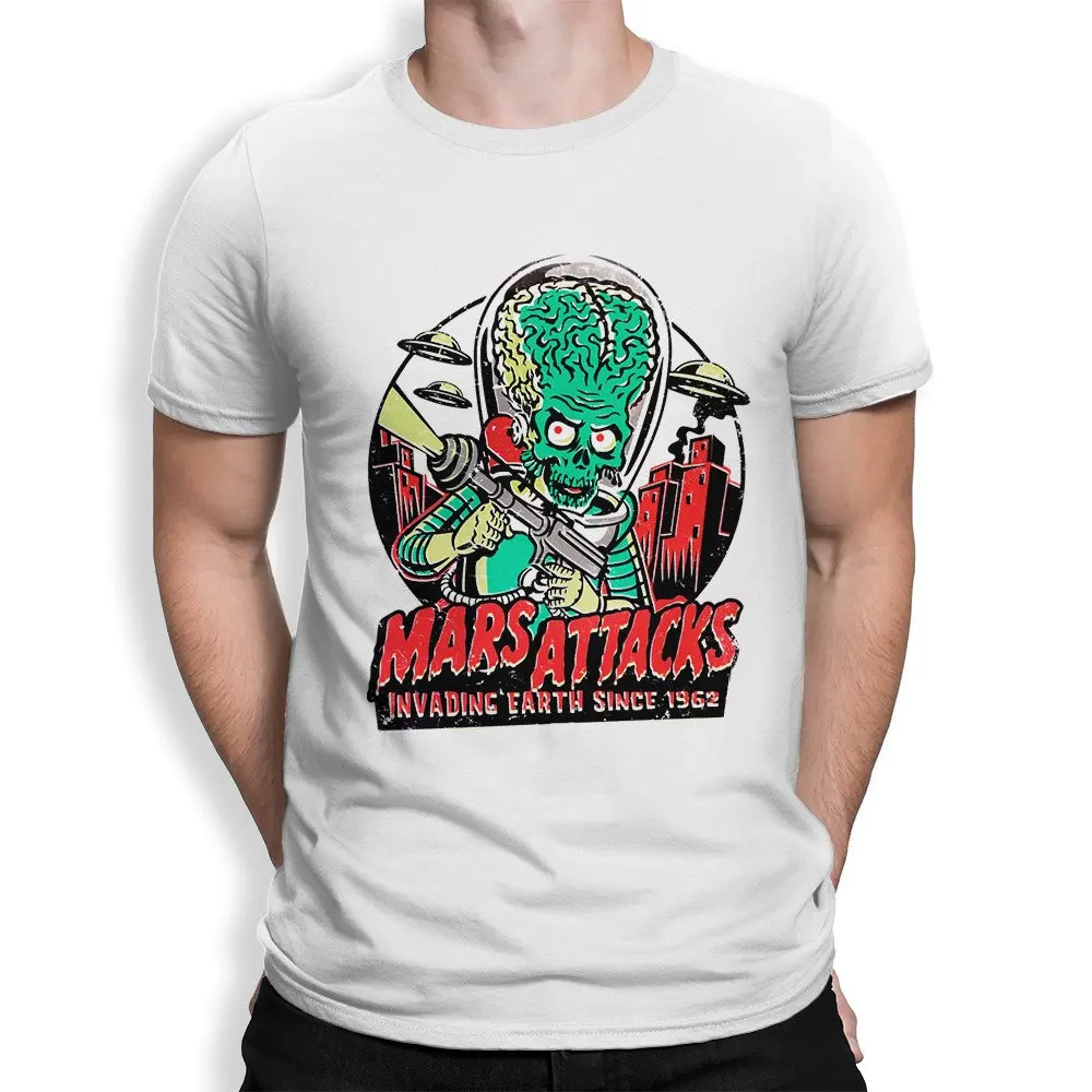 Mars Attaches Invasing Earth T-Shirt Uomo E Donna
