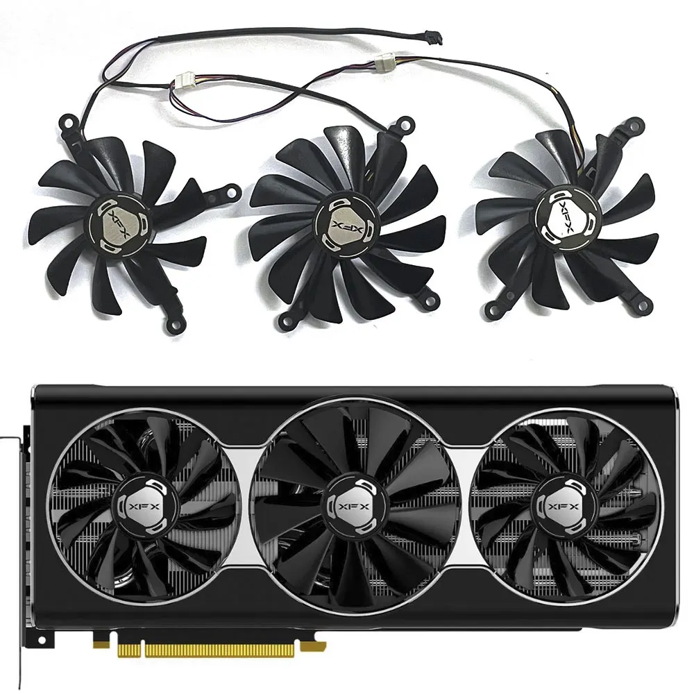 3 Pz 95Mm 85Mm 4Pin Muslimxfx Radeon Rx 5700 Xt Gpu Ventola Per Xfx Rx 5600 Xt Rx 5700 Rx 5700 Xt Ventola Di Raffreddamento Della Scheda Grafica