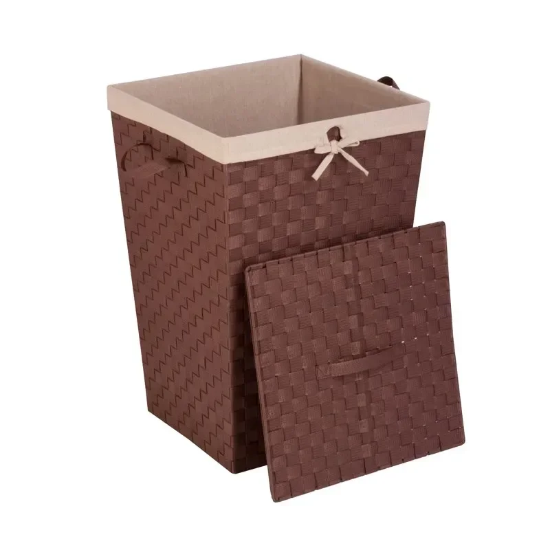 

Fast Shipping Honey Can Do Woven Strap Laundry Hamper with Lid - Brown