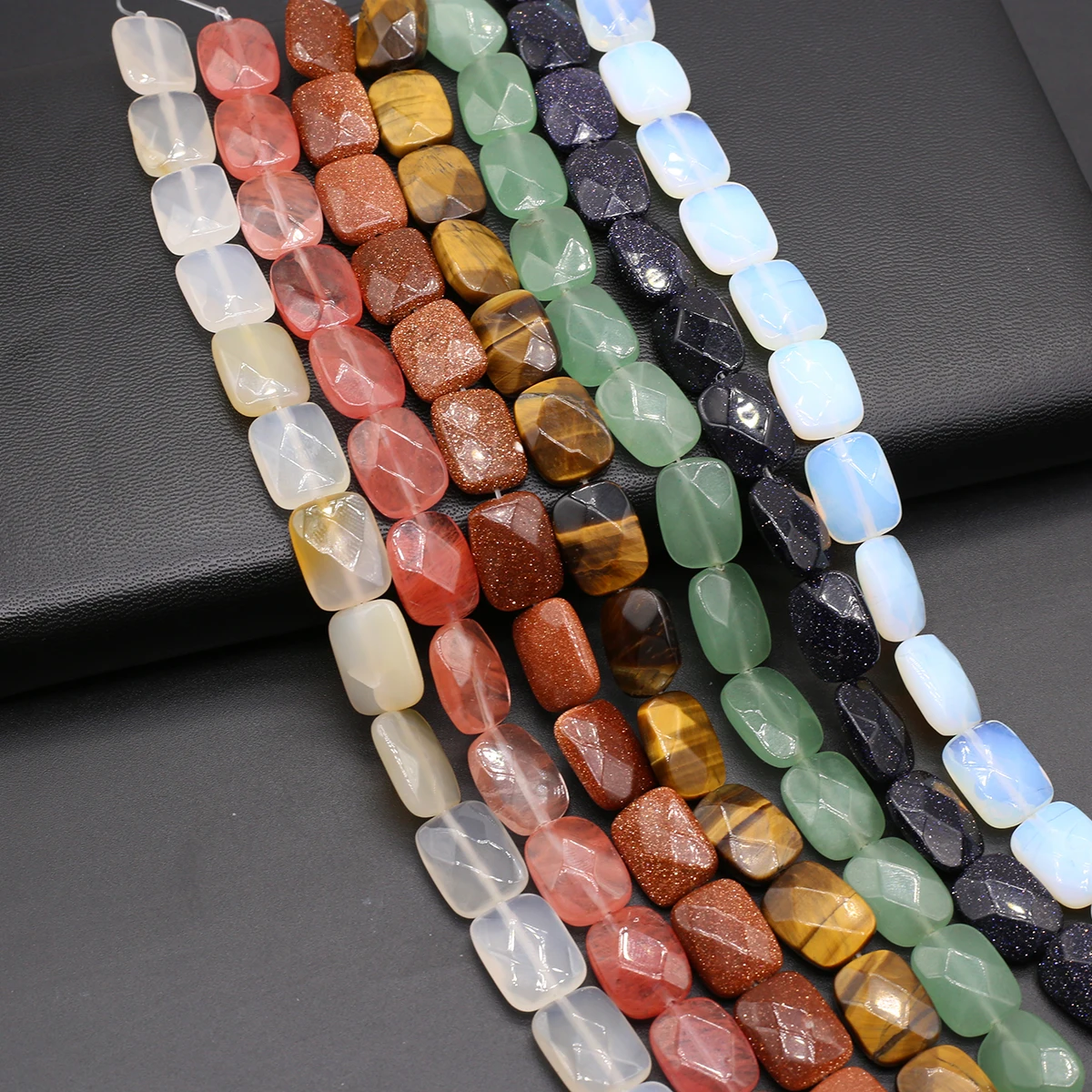 

Natural Stone Beads Rectangle Turquoises Quartzs Loose Bead for Jewelry Making Diy Women Necklace Bracelet Accessories