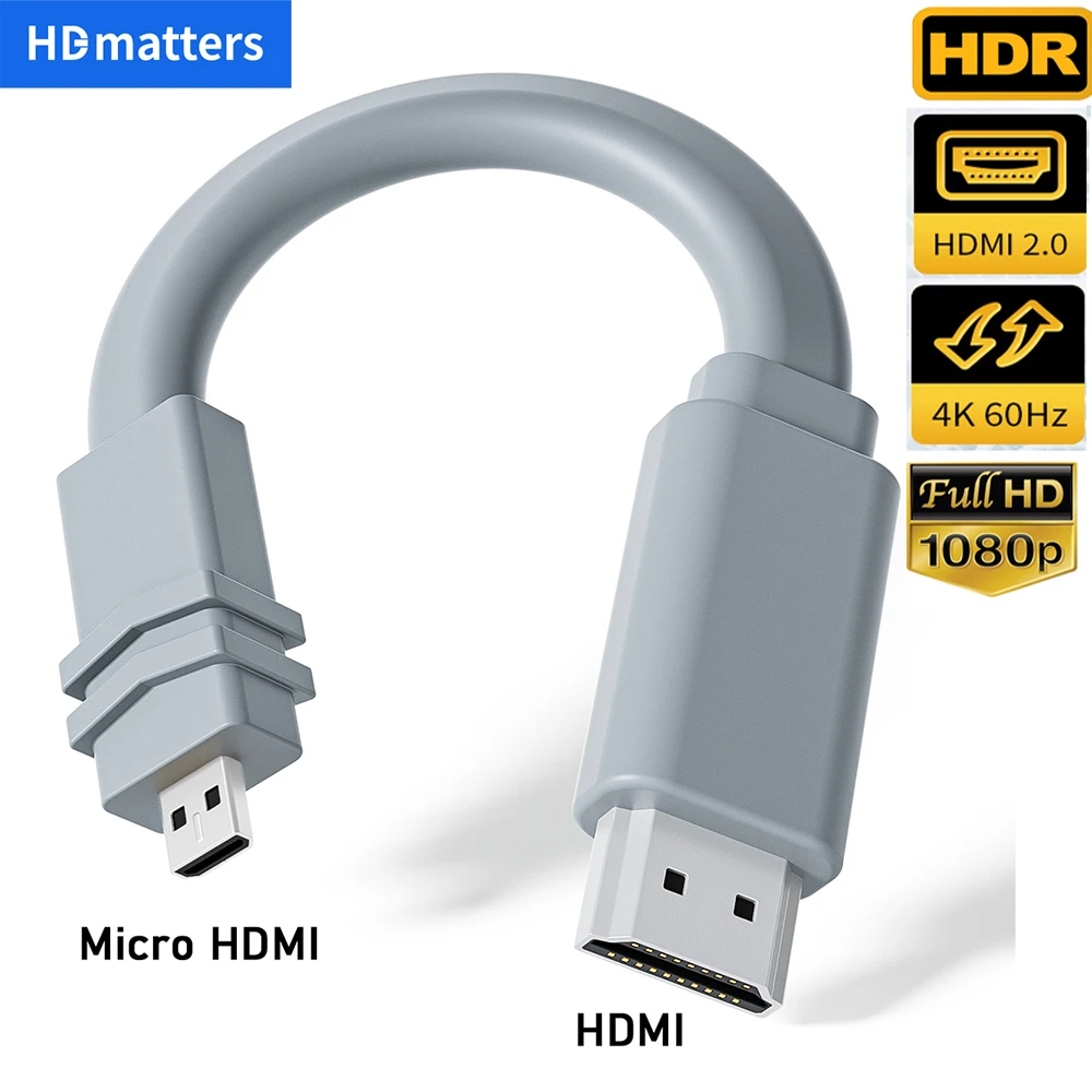 Câble HDMI Plat 1.5M Bleu